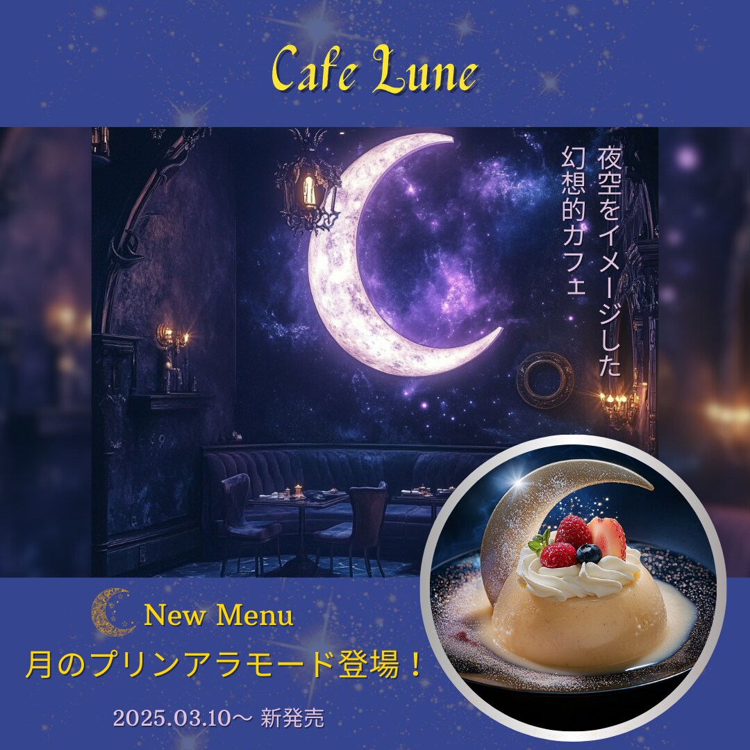 夜空のコンセプトカフェのSNSプロモーション用画像
