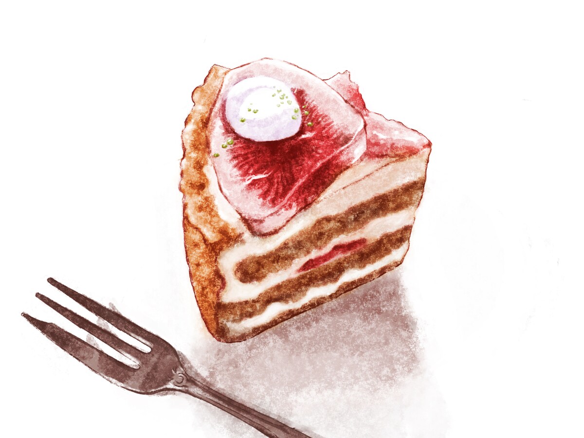 ケーキのイラストレーション
