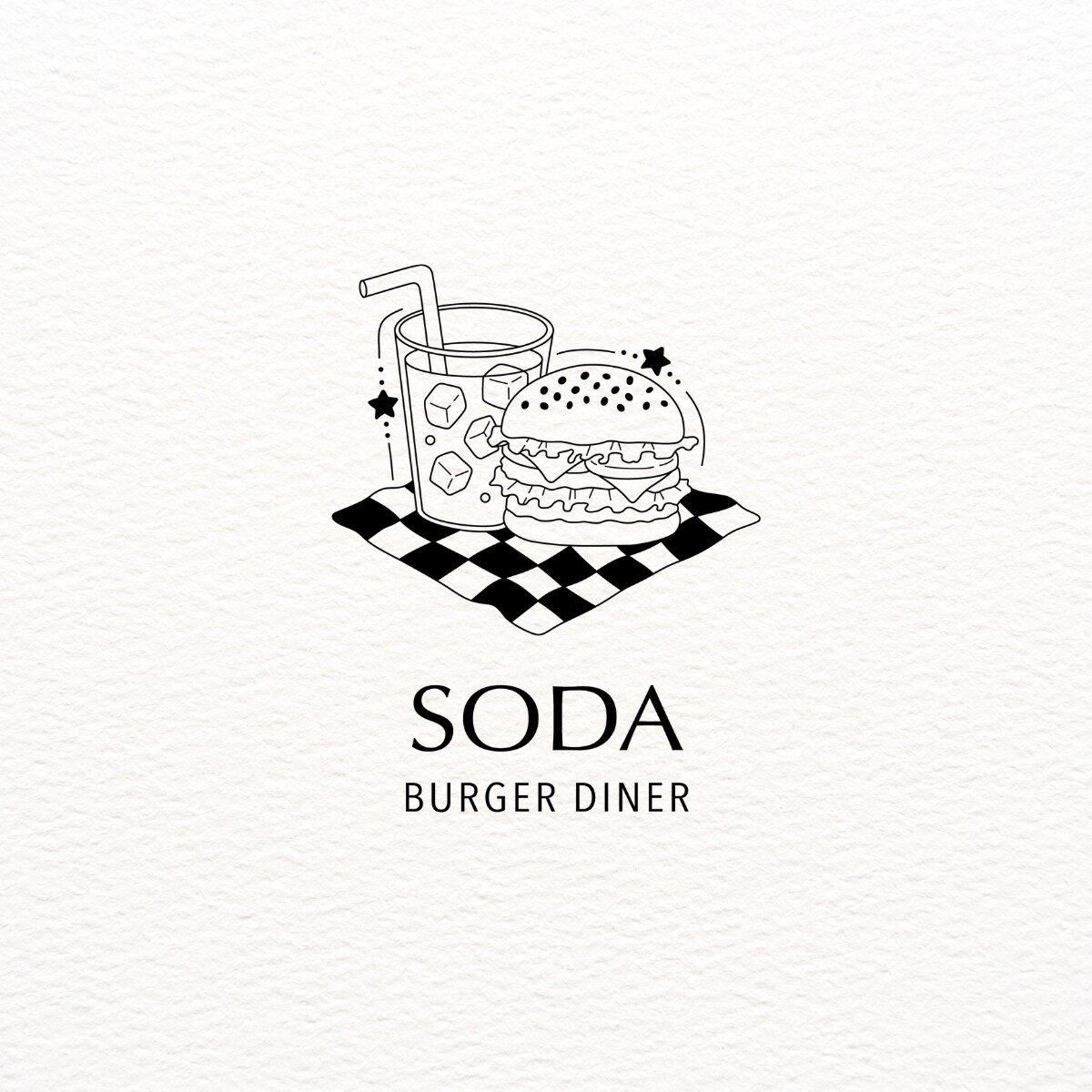 ハンバーガーショップのロゴ