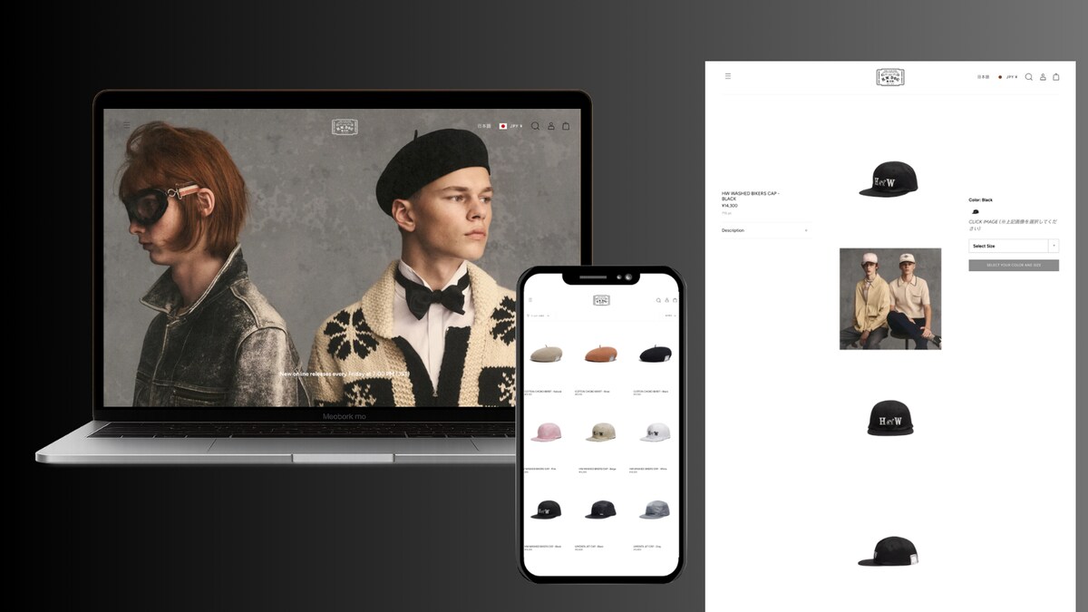 アパレルECサイト制作：Shopify