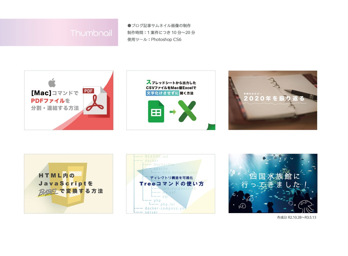 個人ブログの記事サムネイル