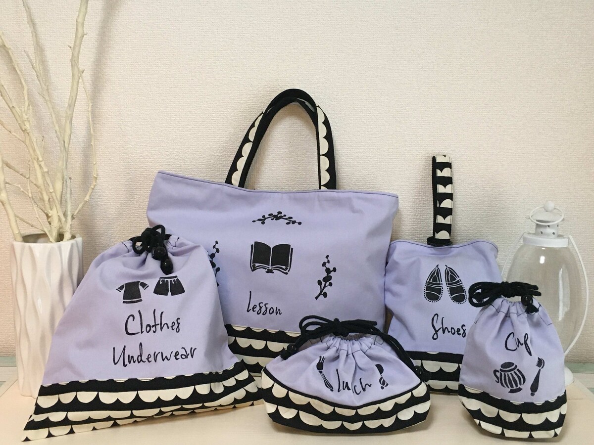 入園グッズ縫製代行、お好きな生地でオーダー受けます。