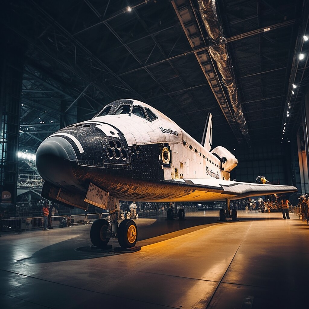 futuristic space shuttle