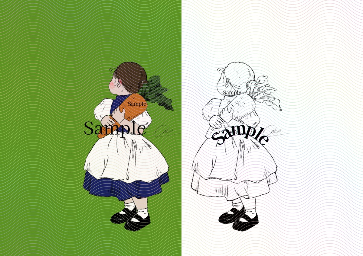 海外絵本風のイラスト
