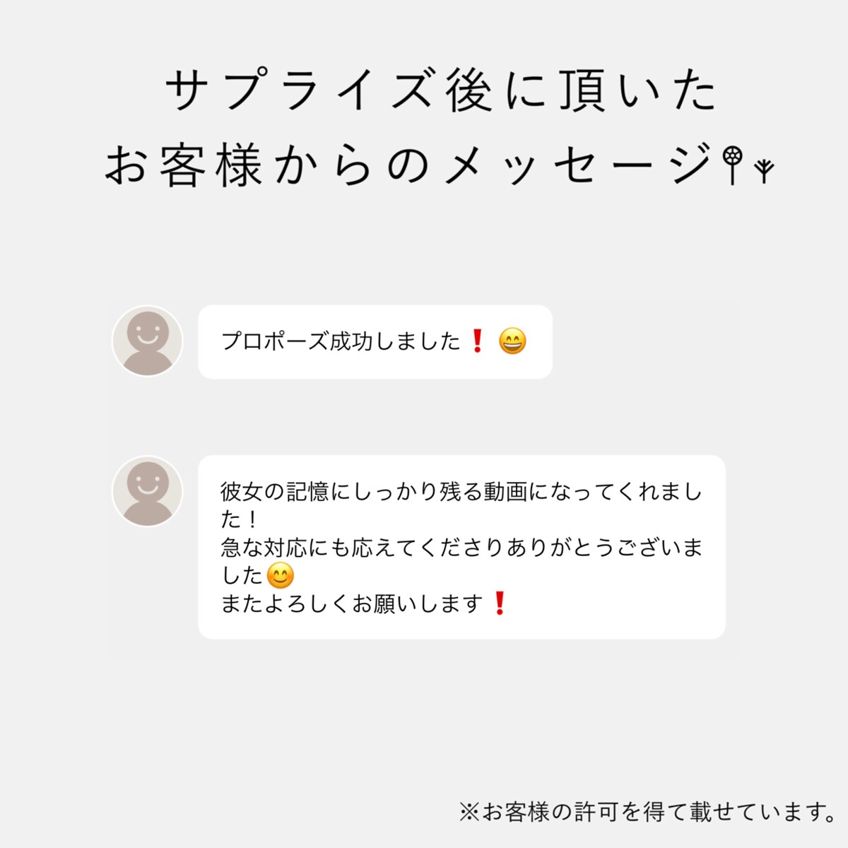 プロポーズ前のサプライズ動画