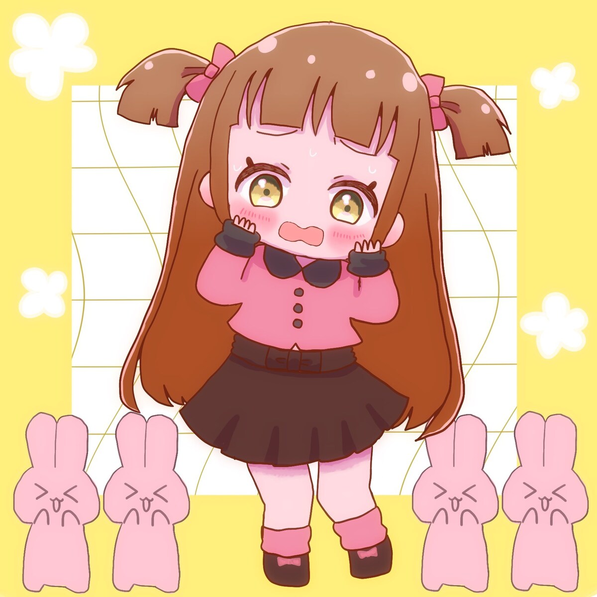 うさぎ達と女の子