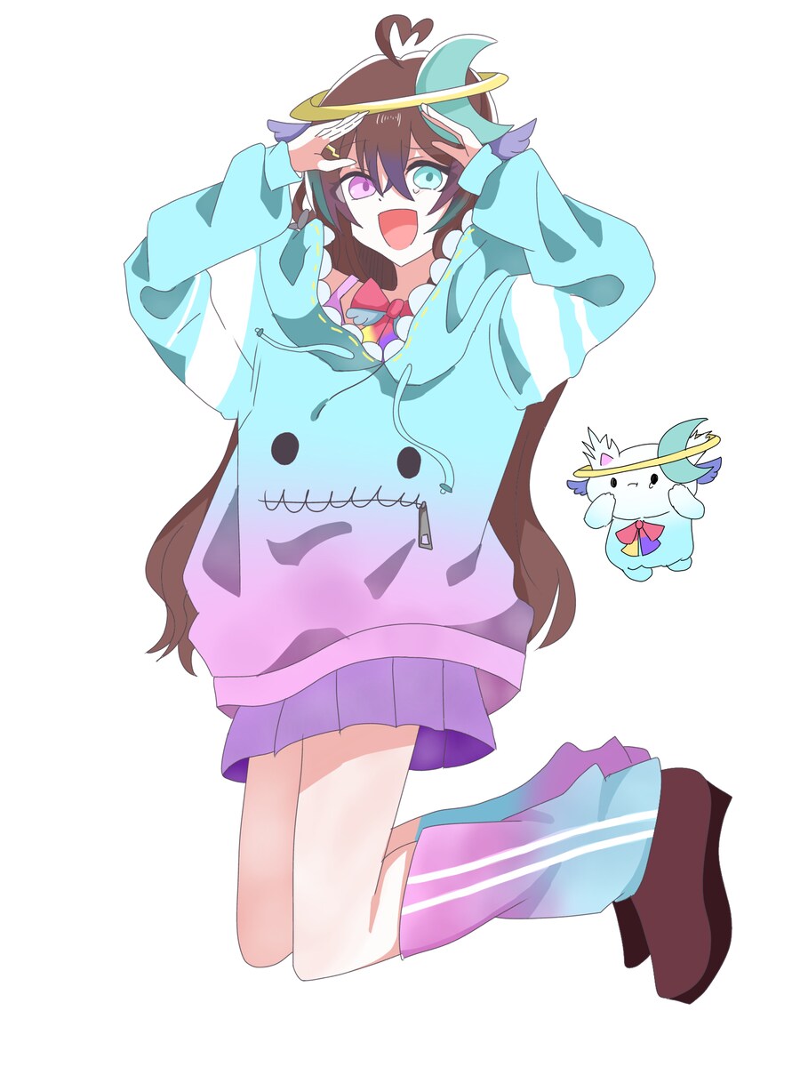 自身の歌ってみた用に描いたエリートのイラストです