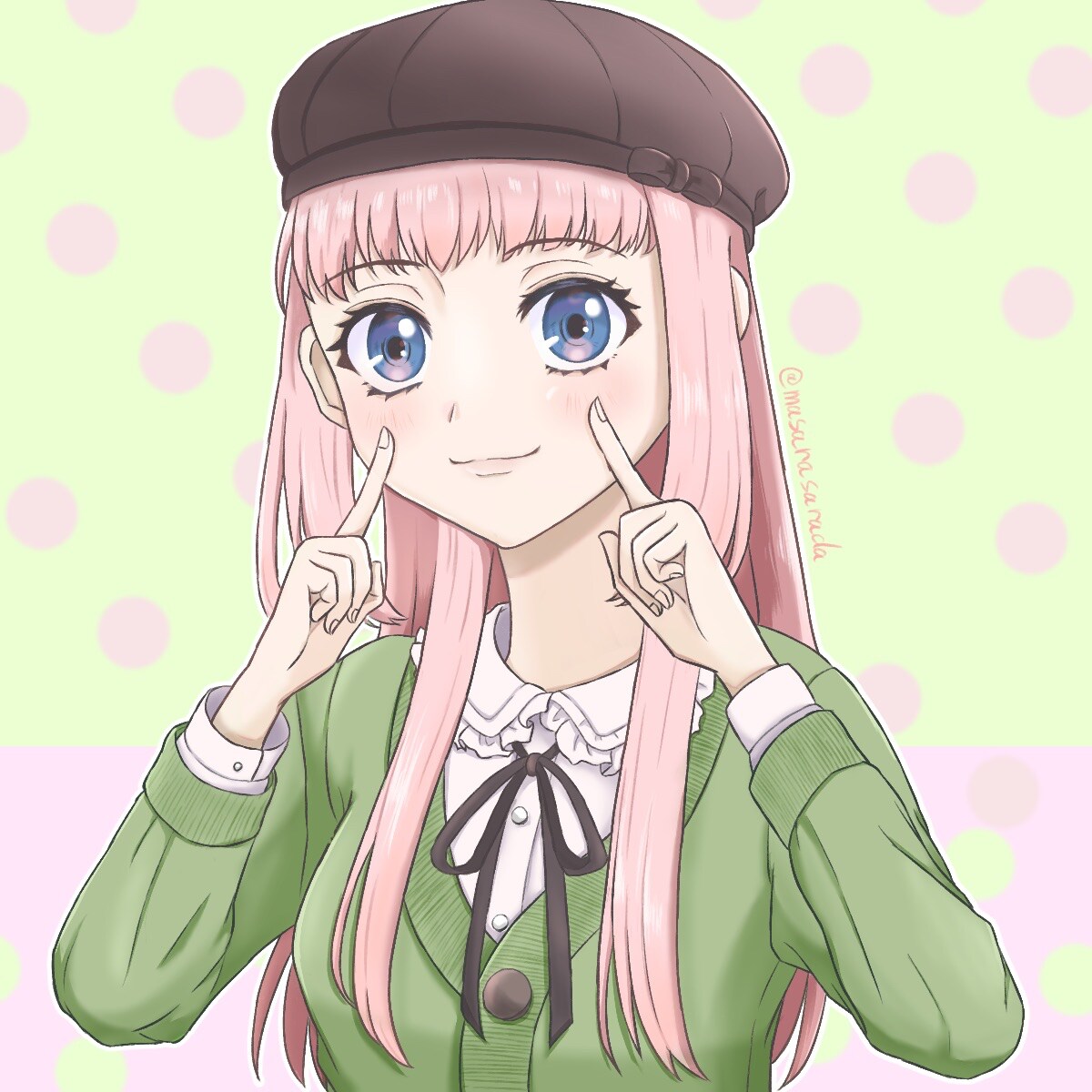 アイコン:ピンクポップな女の子