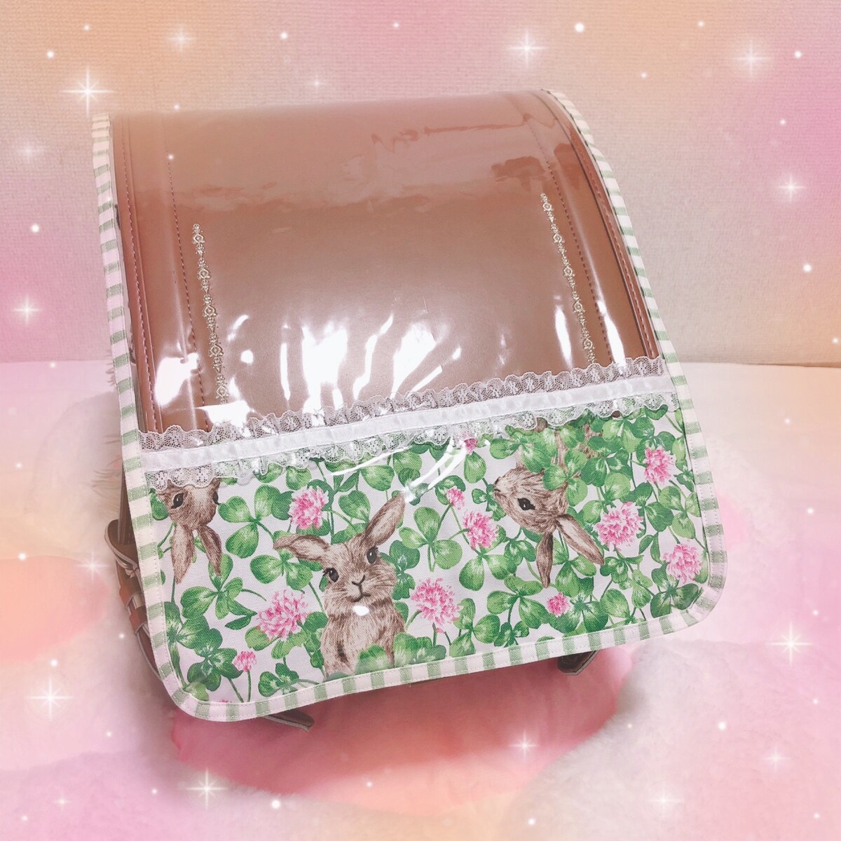 きゃわうさランドセルカバー　入学準備　うさぎ　クローバー