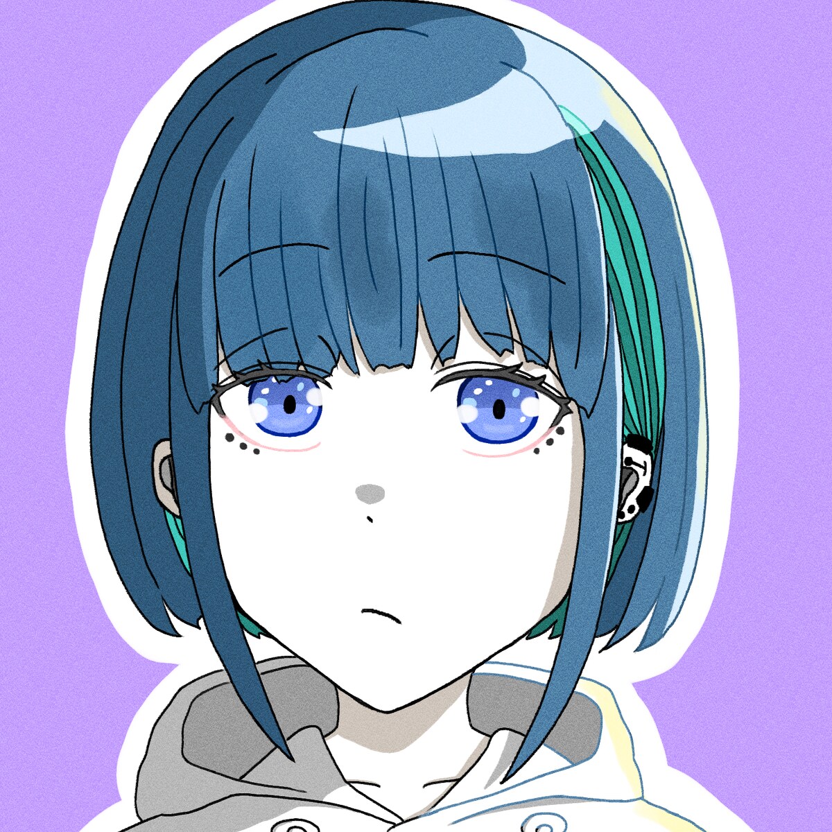 SNSアイコン用イラスト　かわいい女の子