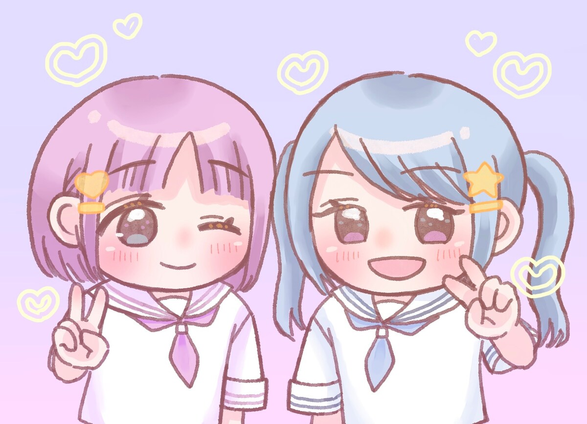 イラスト人物２人