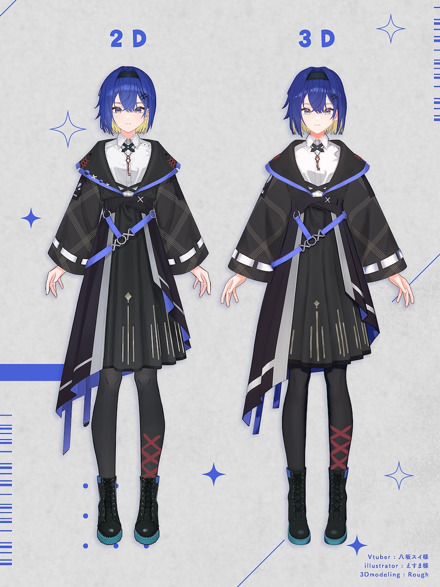 Vtuber 八坂スイ様 モデリング制作