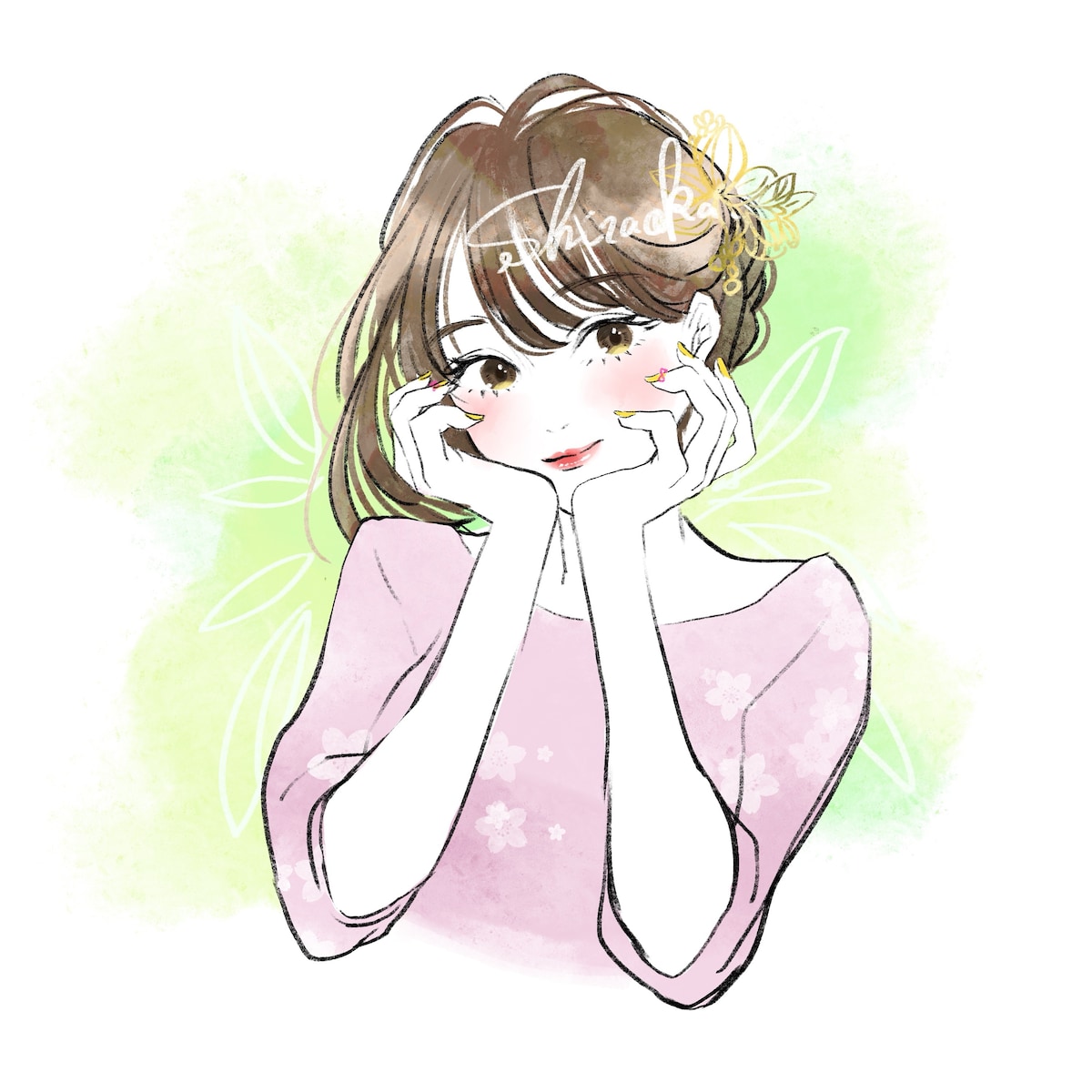 頬杖