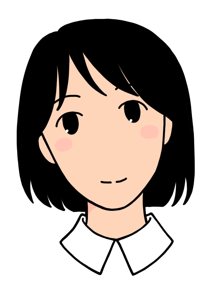 ボブヘアの女性のイラスト