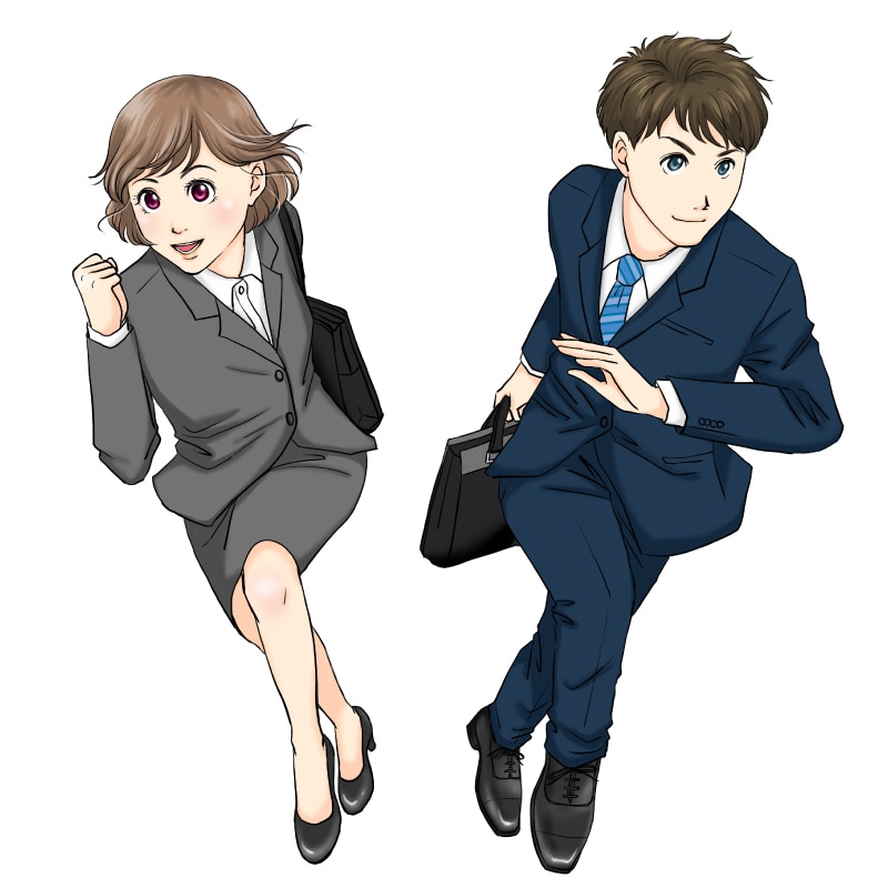 就活生向けチラシ用イラスト