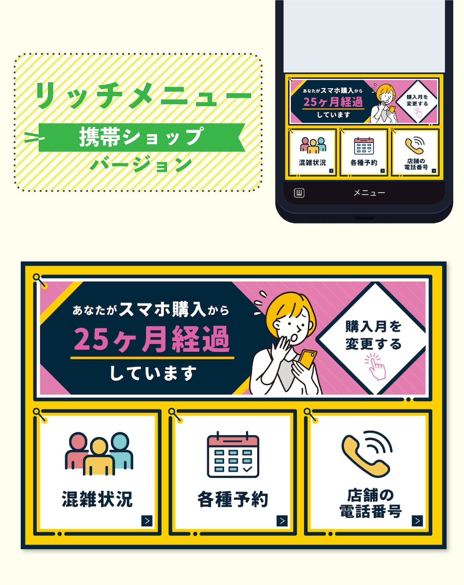携帯ショップのリッチメニュー