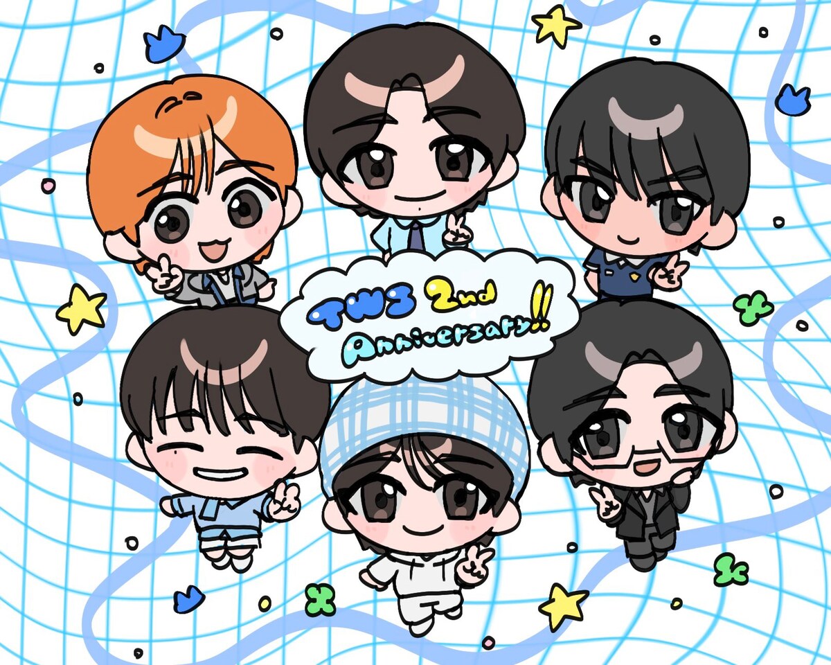 韓国アイドルの周年イラスト