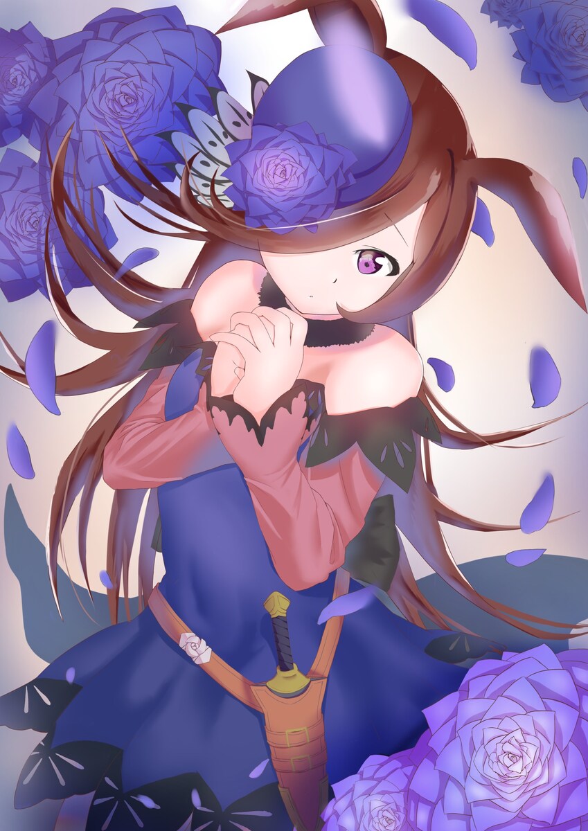 ライスシャワー 鋭き 手描きイラスト原画 A4 ウマ娘 整理品