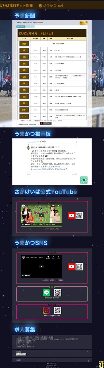競馬予想新聞掲載サイト
