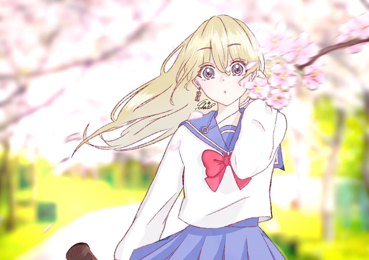 卒業をテーマにしたイラスト制作