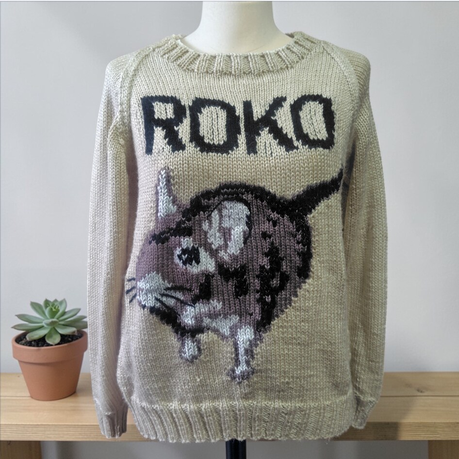 【編み物代行】世界に一着の「ペット刺繍セーター」