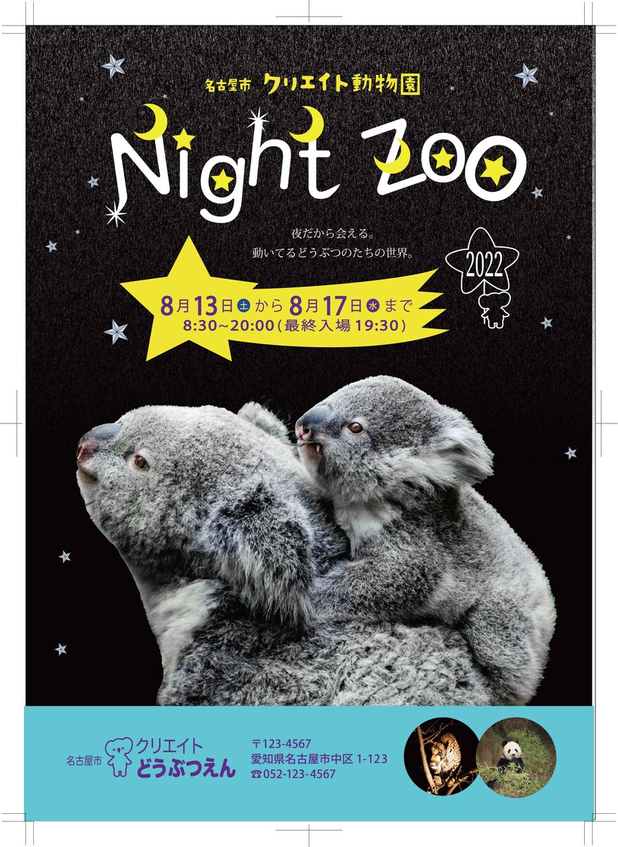 動物園[night Zoo]案内チラシ