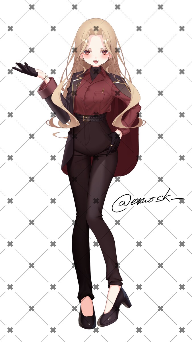 VTuber様Live2Dパーツ分け立ち絵イラスト