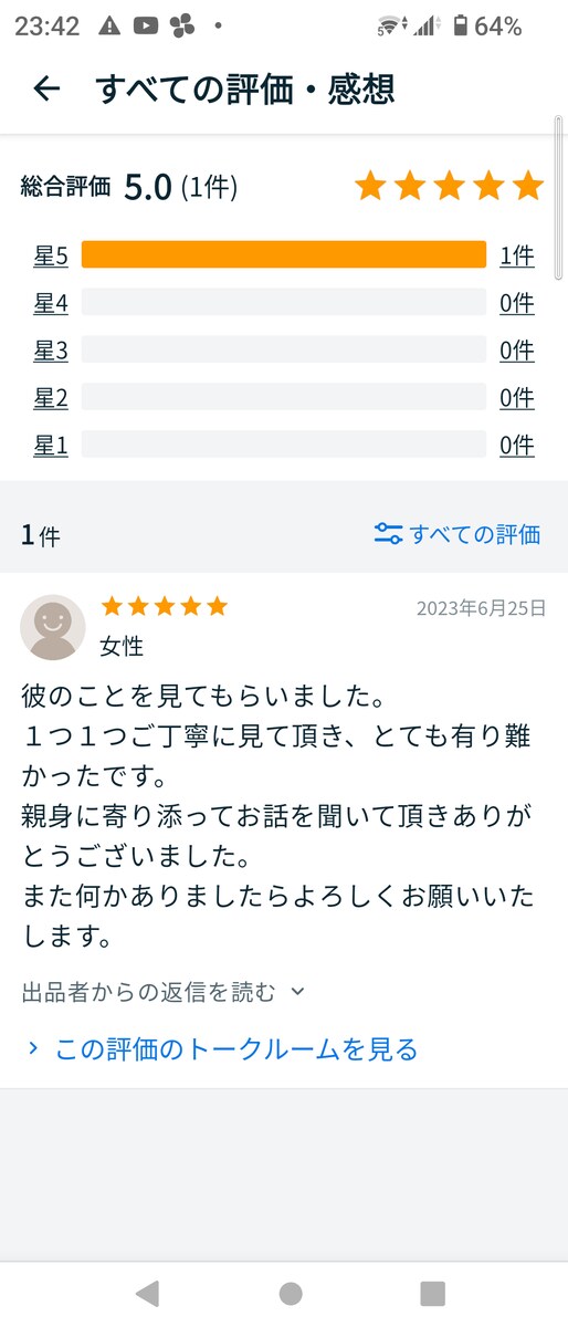 あたたかい言葉を有難うございました