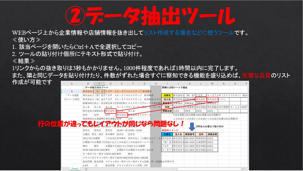 データ抽出ツール