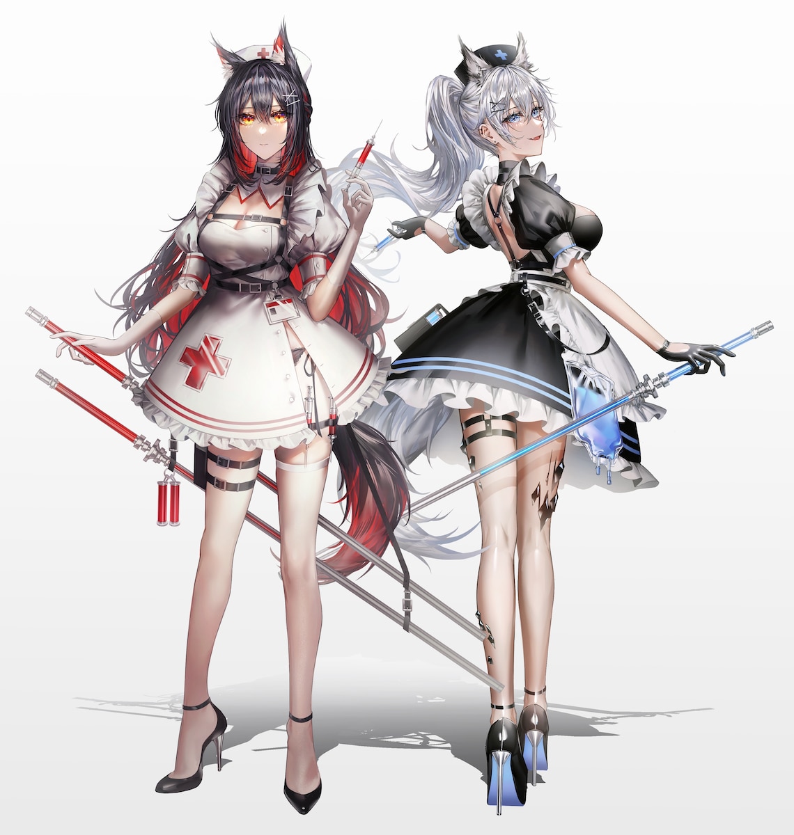 アークナイツ　明日方舟　テキサス　ラップランド　フィギュア　2個セット　ラスト アークナイツ 明日方舟 テキサス ラップランド フィギュア 2個