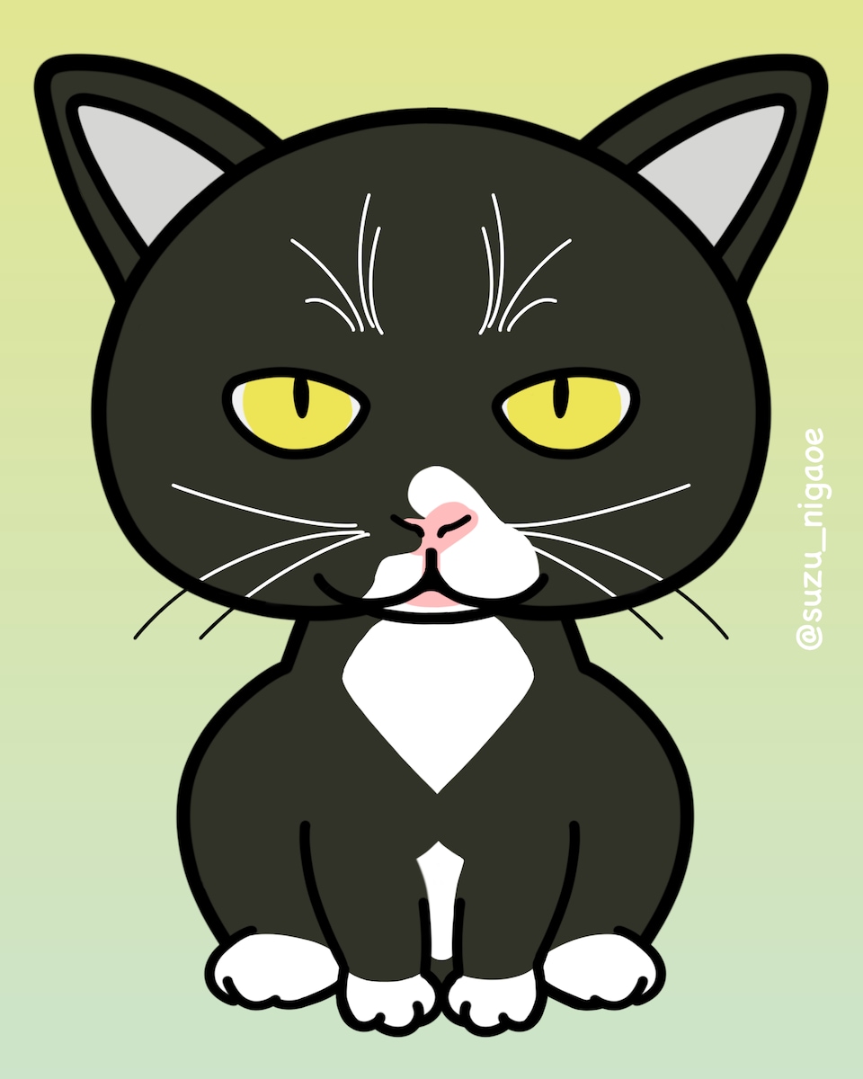 似顔絵くっきりタッチ_猫