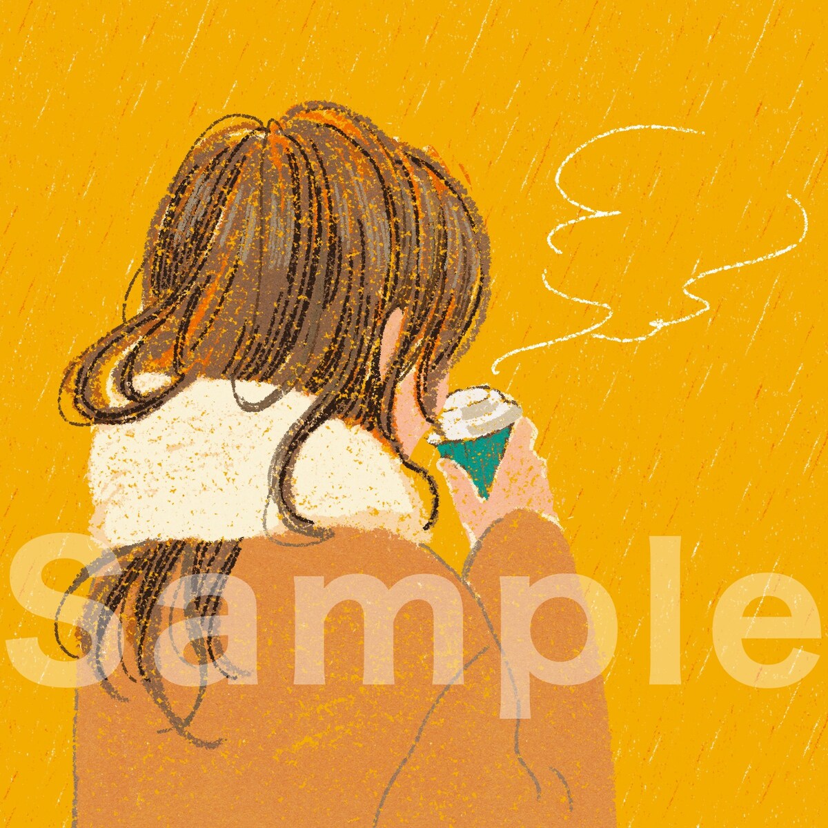 顔が見えない雰囲気イラスト