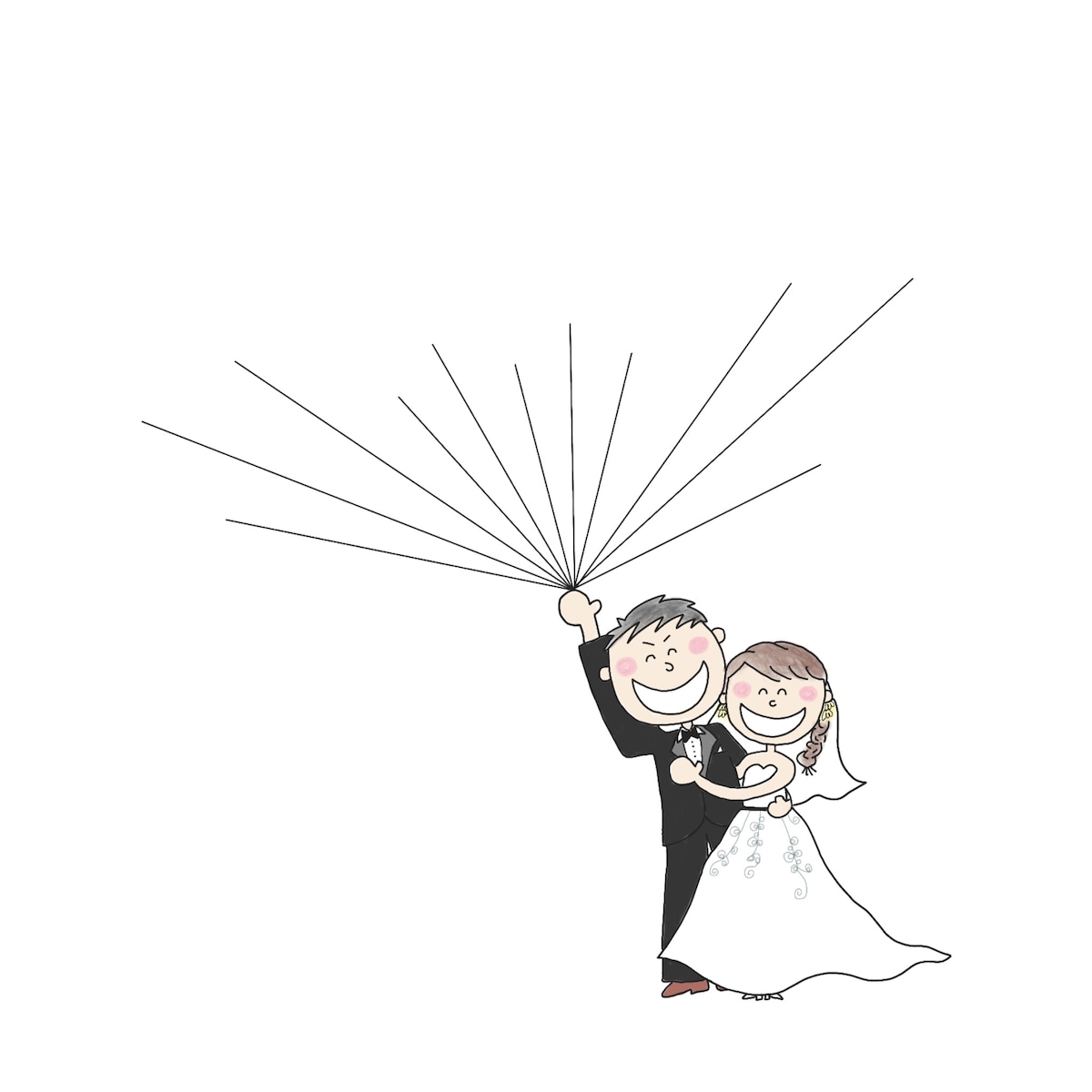 指紋アートの結婚証明書