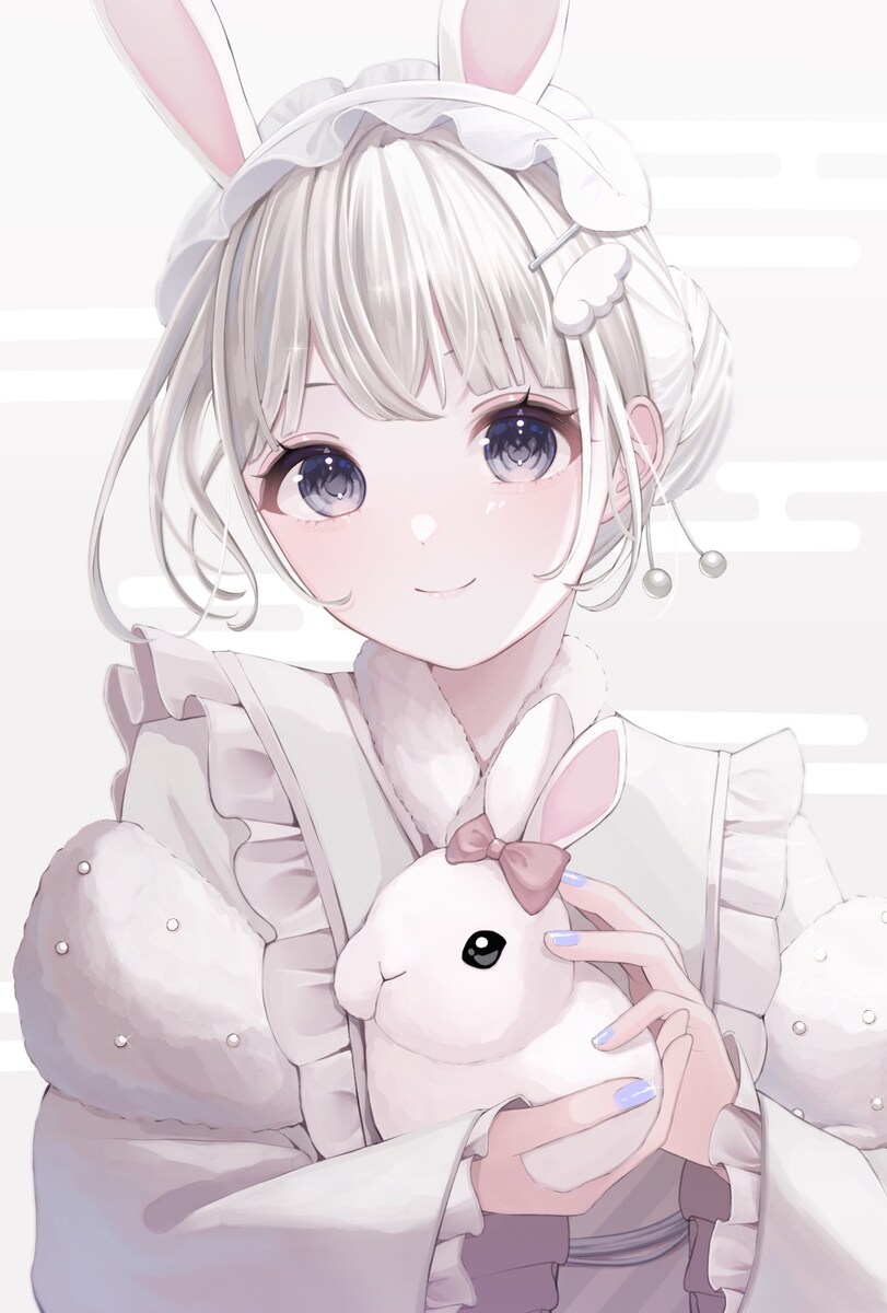 うさ耳女の子のイラスト