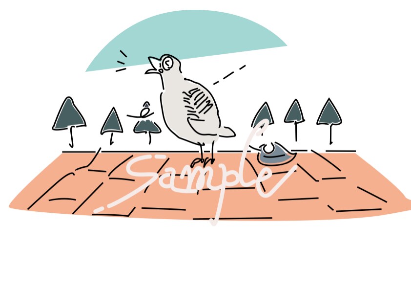 ストックフォトを想定したイメージ【閑古鳥】
