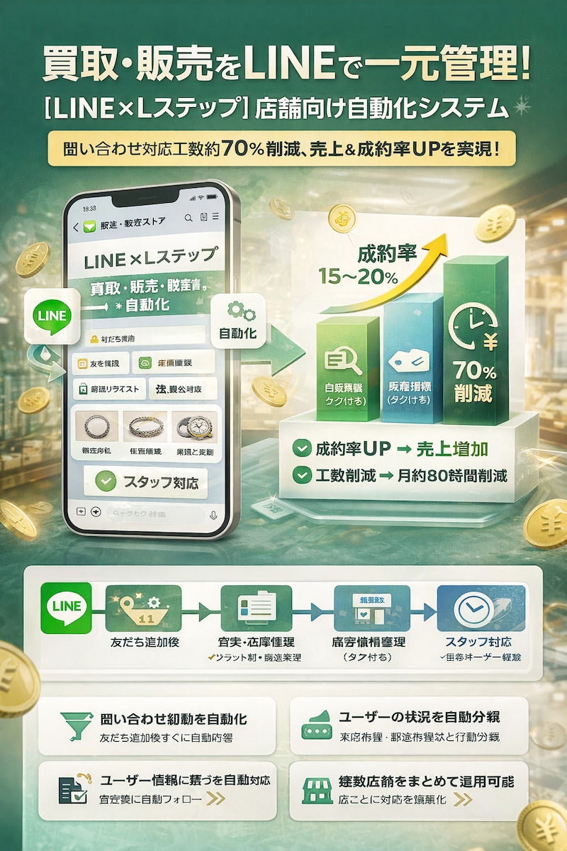 買取・販売を一元管理する店舗向け自動化システム構築