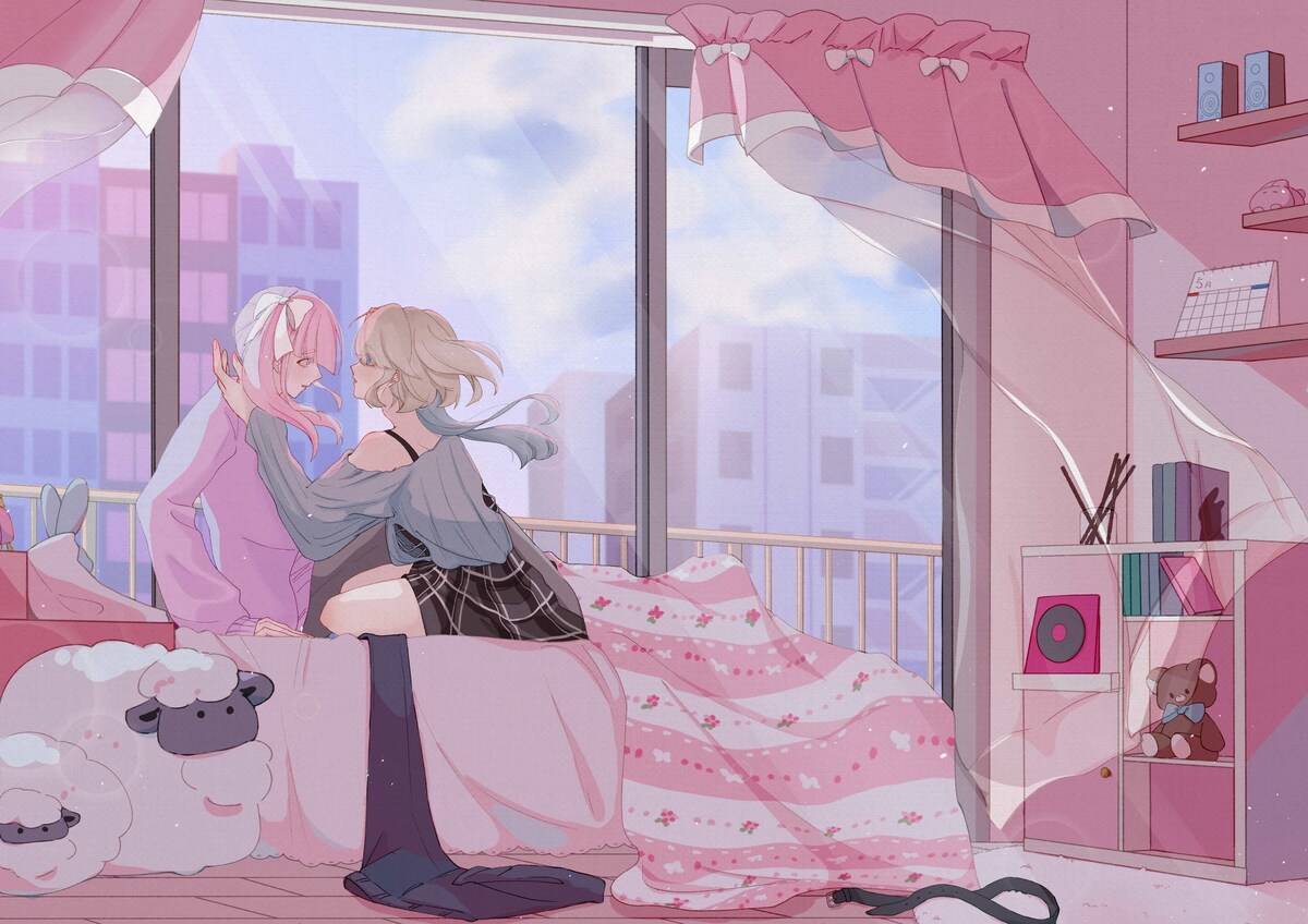 創作イラスト　背景あり一枚絵