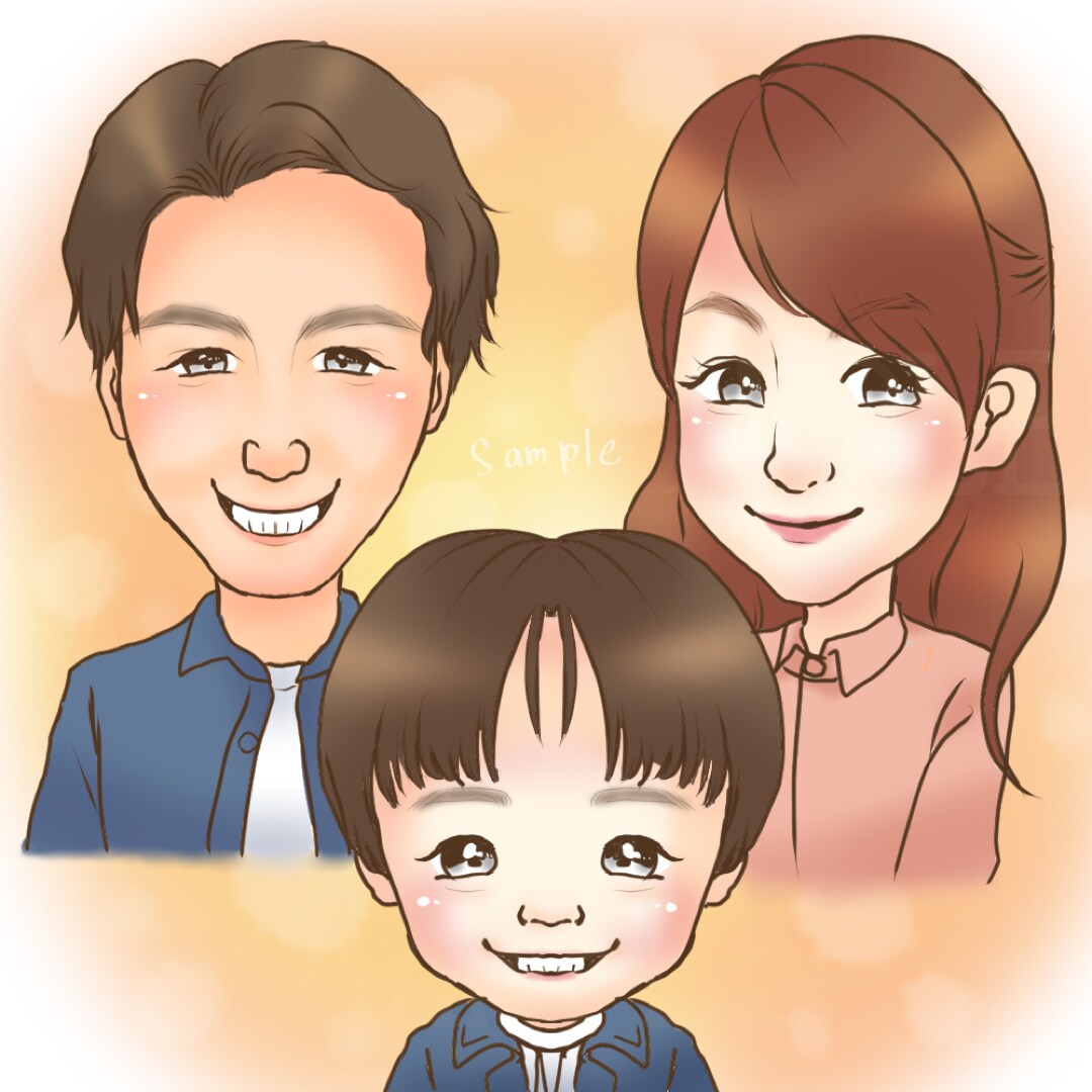ファミリー似顔絵