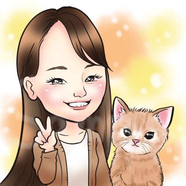 ペットとの似顔絵1