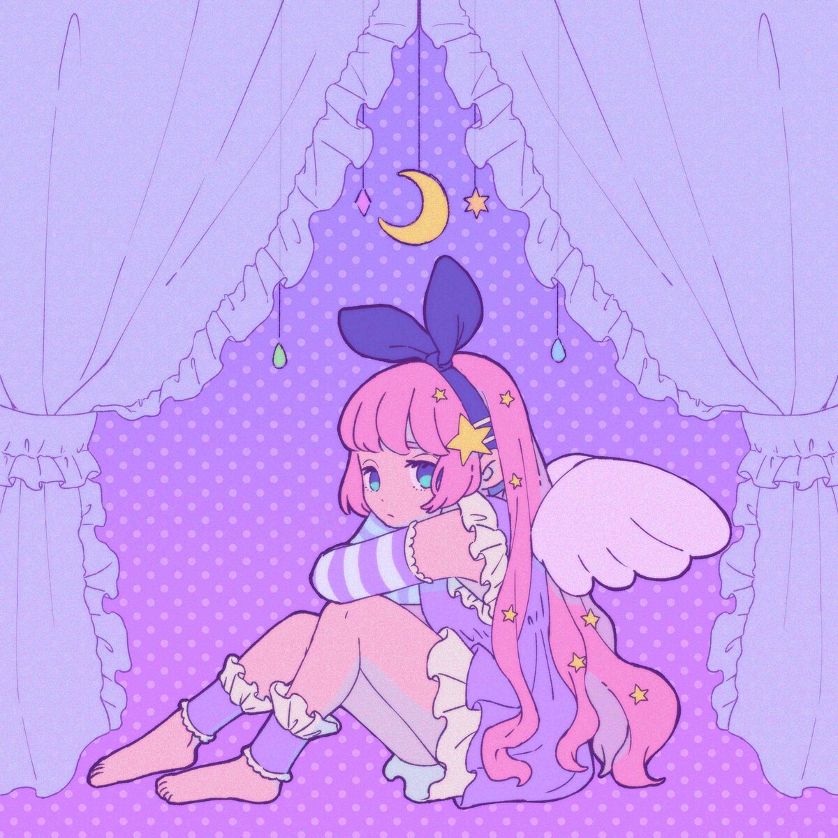 キャラ全身+シンプル背景有り