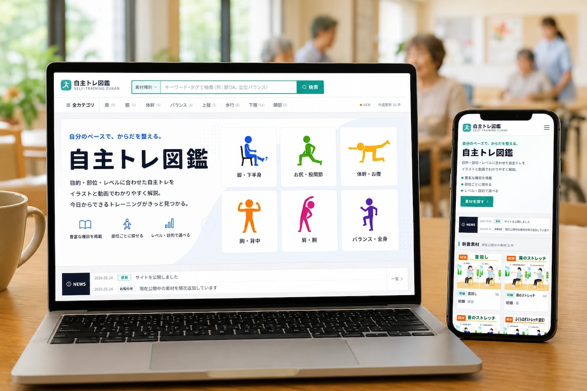 自主トレ素材を検索・カスタマイズして配布できるサイトの作成