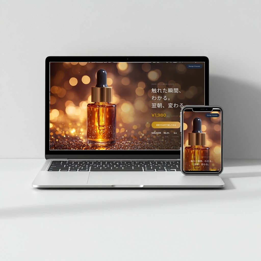 化粧品ブランドの販売用LP制作