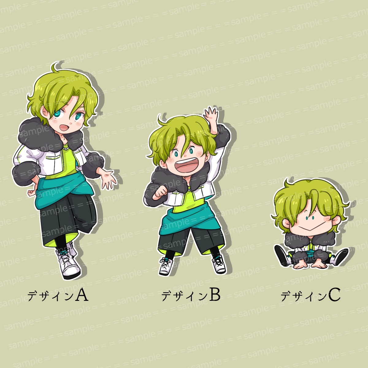 デフォルメデザインA～C（男の子）