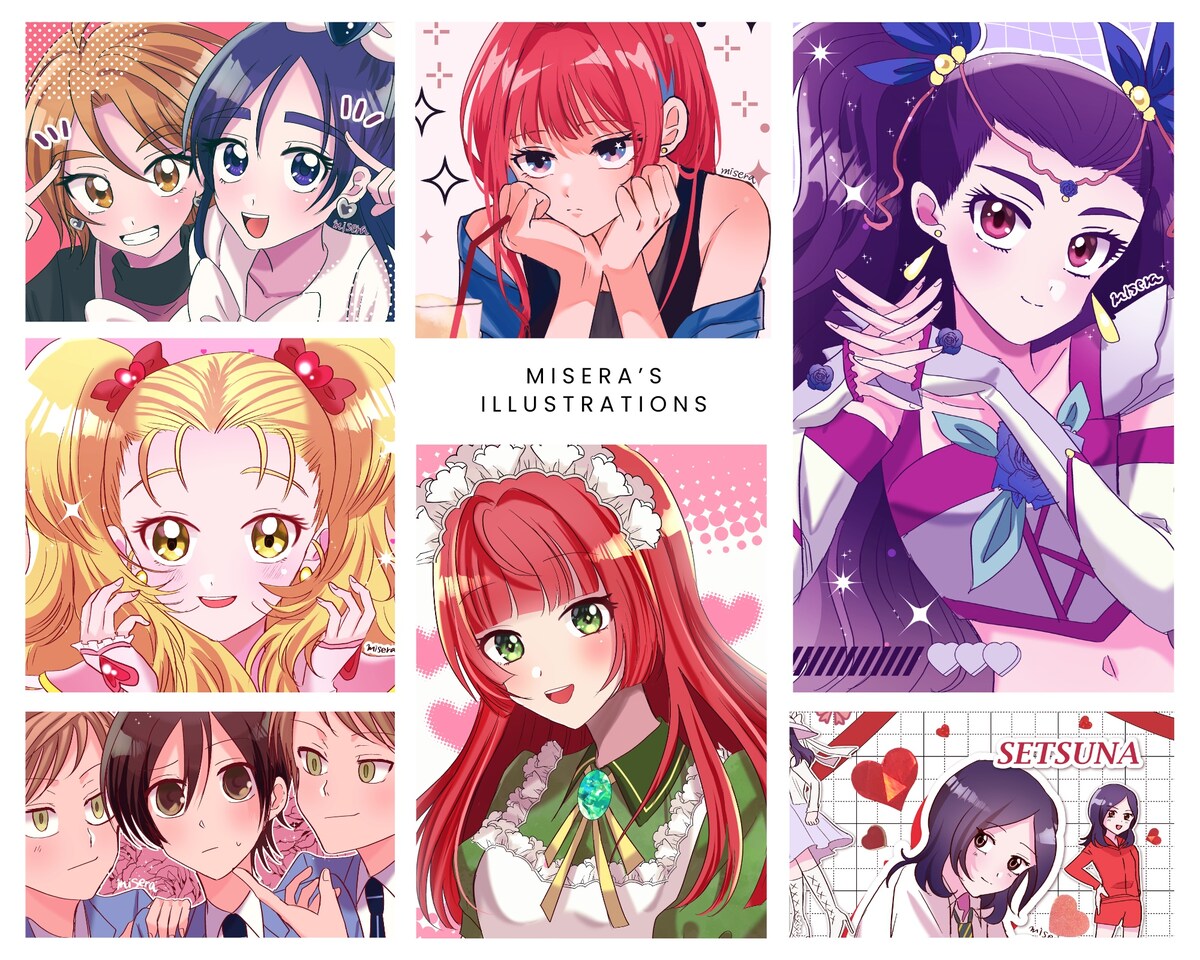 【即日納品可◎】可愛い女の子のイラスト描きます！♡