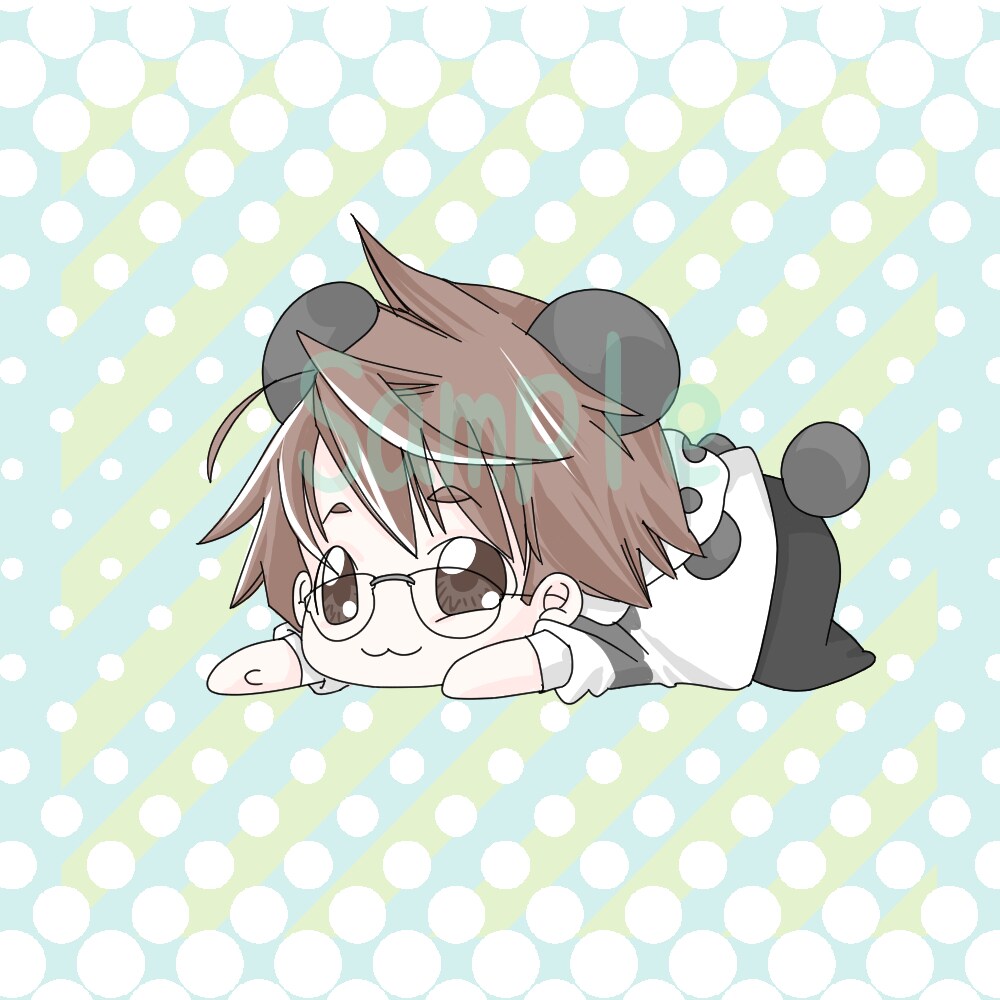 パンダのミニキャラSNSアイコン
