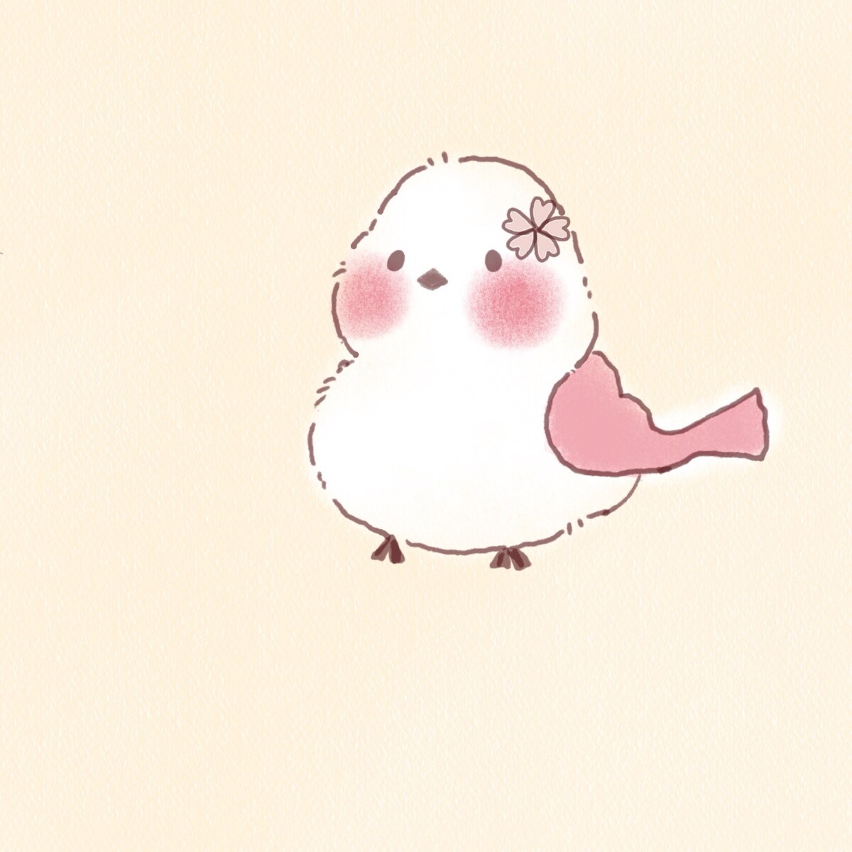 シマエナガのイラスト