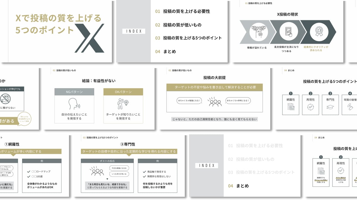 Xで投稿の質を上げる5つのポイント（※自主制作）