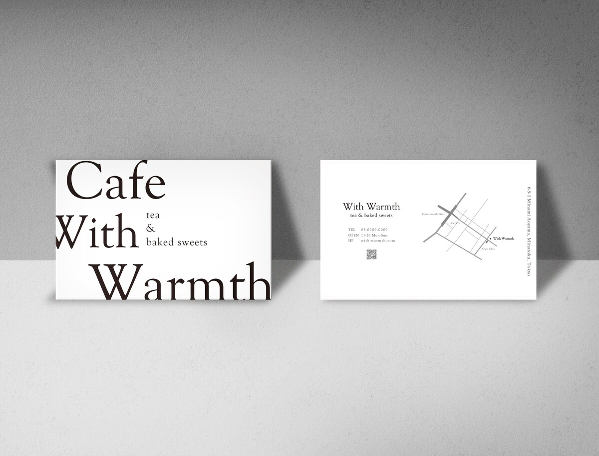 Cafe with warmth のショップカード