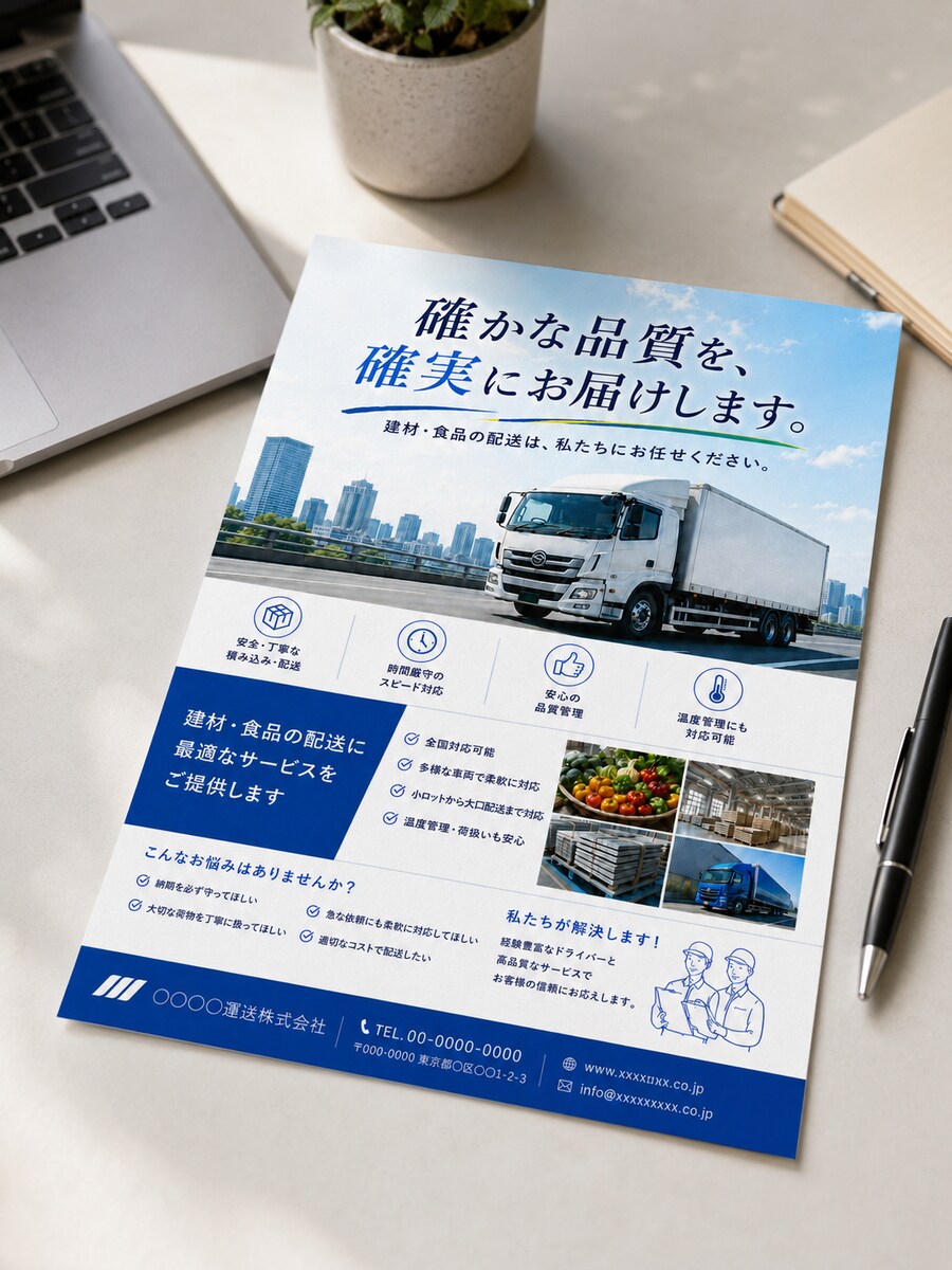 配送会社チラシ制作
