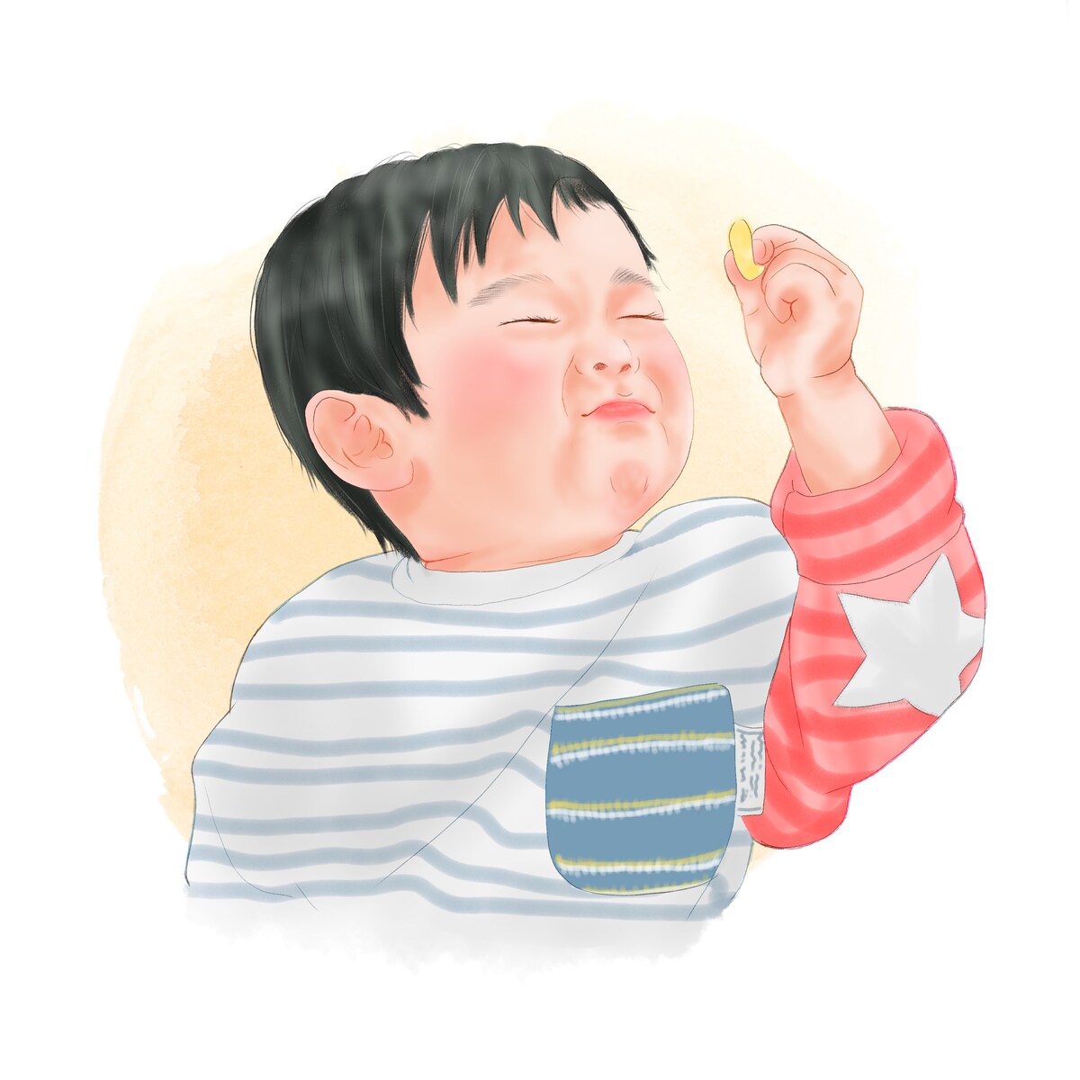 日常の一瞬を残す似顔絵（その子らしい表情を大切に）